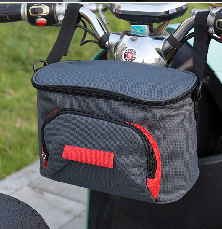 电动车前置挂包电瓶自行车置物收纳袋车头单车储物防水挂兜通用卡扣版