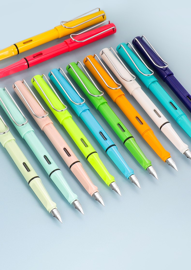 金豪钢笔直液式钢笔可换墨囊墨囊替换可擦练字硬笔书法0.