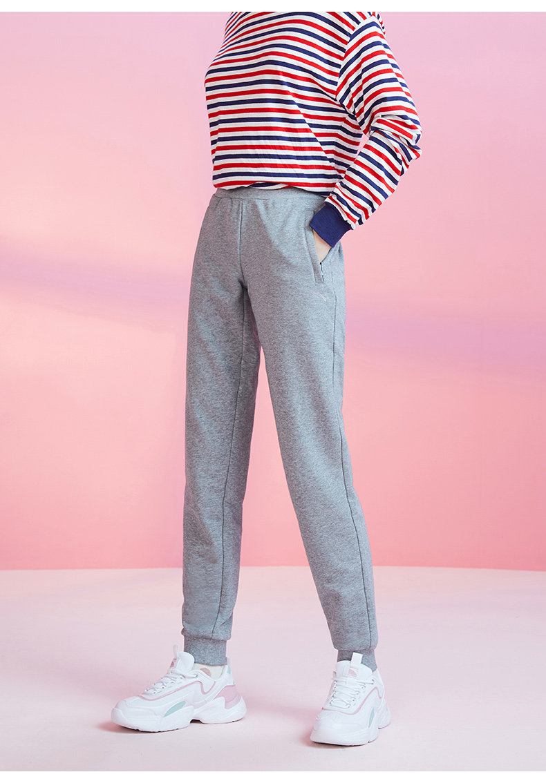 anta安踏运动裤女士秋季新款休闲长裤修身收口小脚裤休闲百搭官网官方