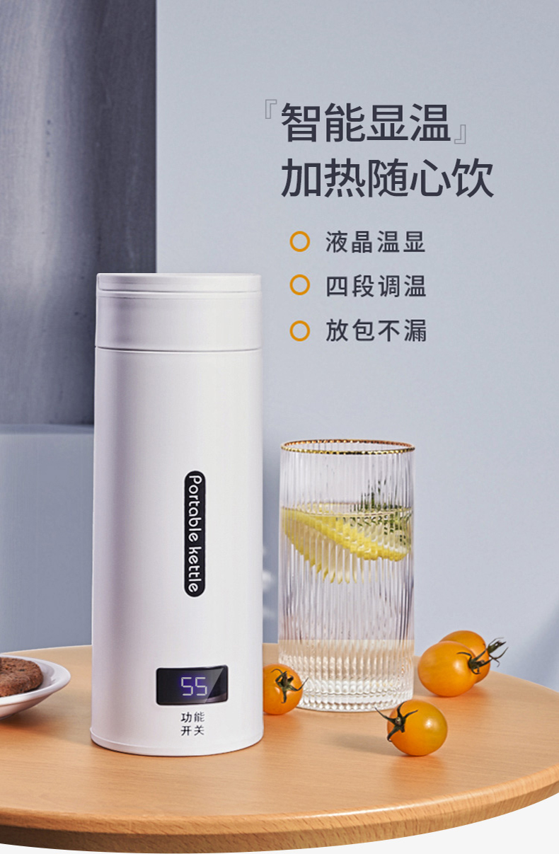 自热水杯电热水杯便携式烧水杯壶旅行家用办公室宿舍加热保温小型迷你