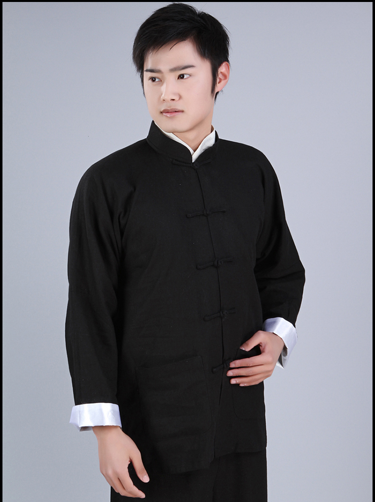 闪洛叶问同款衣服男青年咏春套装武术太极练功服李小龙功夫衫马褂唐装