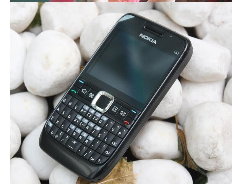nokia诺基亚e63直板全键盘智能3g手机学生老人支持wifi超长待机 黑色