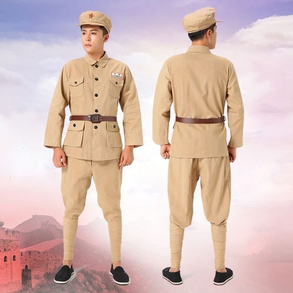 49式50式抗美援朝志愿服抗战套装八路服装 棉麻男款 170【图片 价格