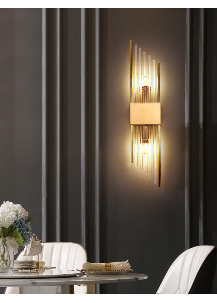 2021新款轻奢电视墙壁灯 北欧客厅灯轻奢水晶电视背景墙壁灯卧室楼梯