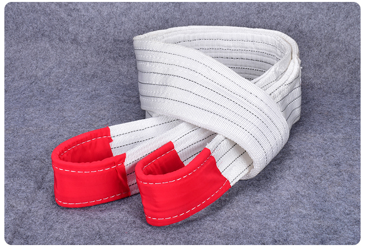 国标吊装带2t3吨5吨白色扁平双扣吊带工业行车吊车起重吊带2吨5米