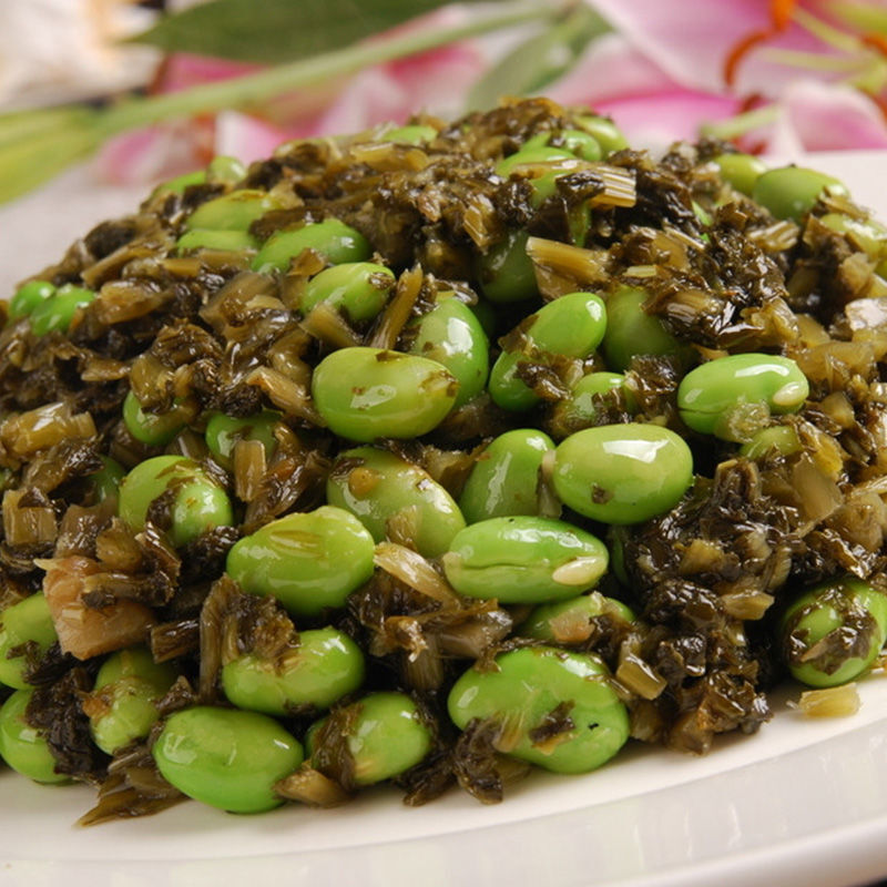 阿婆菜68克/袋 宁波特产 雪菜毛豆酱菜农家菜 酸菜笋丝雪菜 雪菜毛豆