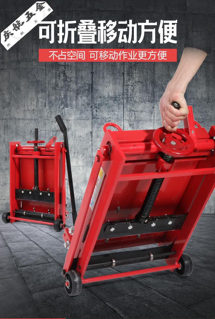 欣彩莱加气块切砖机新款手动液压切砖机轻质砖砌砖机气块砖切割机加厚