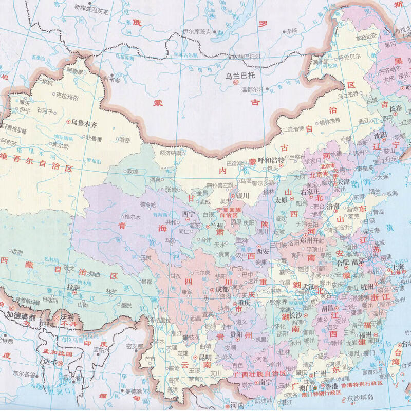 中国交通地图册2020全新版中国34省分幅政区地图公路铁路航空水