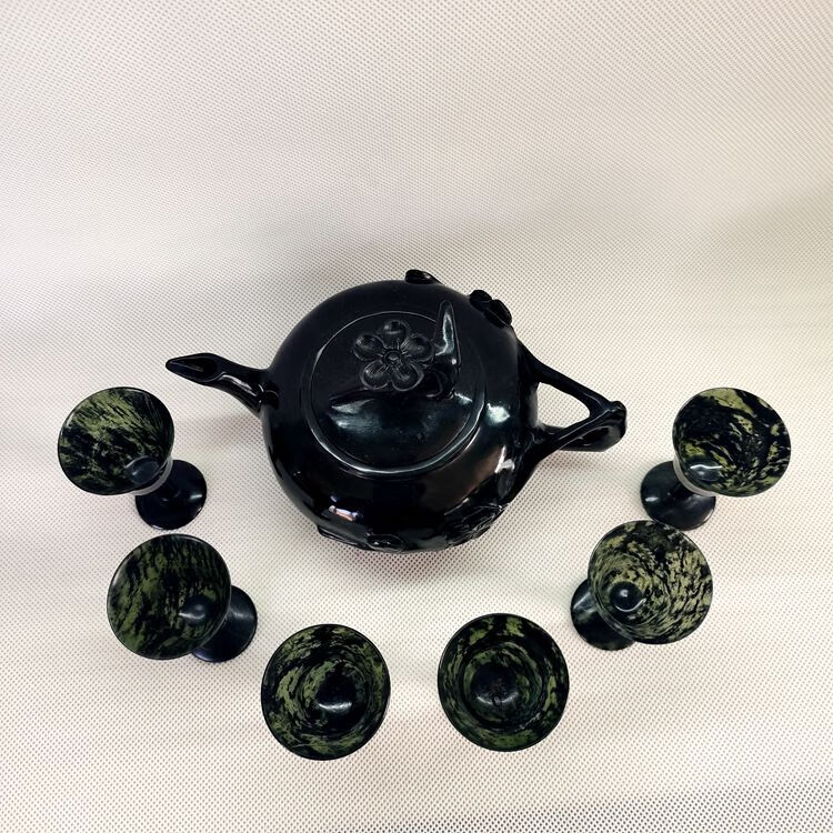 毕业季送老师的礼物 夜光杯酒具 甘肃特产酒泉夜光杯祁连墨玉武山鸳鸯