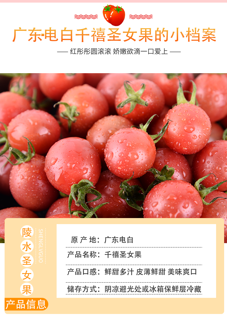 海南陵水千禧圣女果樱桃小番茄农家广东电白新鲜西红柿孕妇水果 【4斤