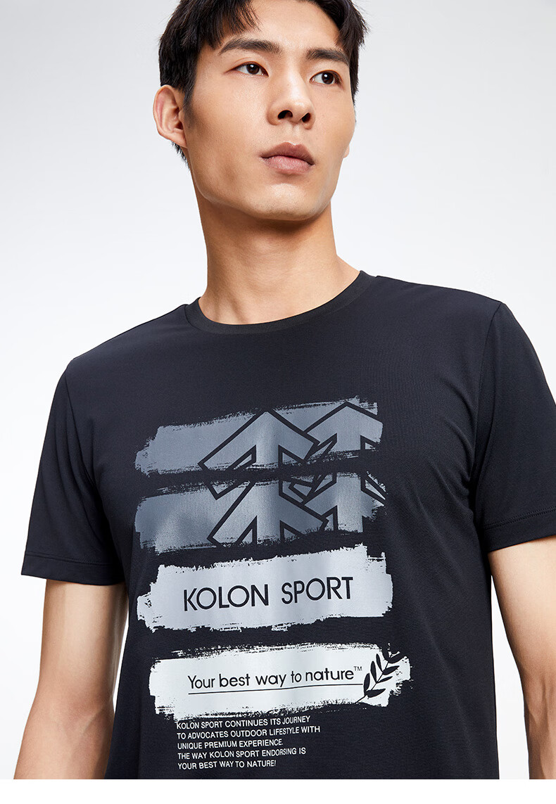 kolon sport/可隆速干t恤 男子夏季户外吸湿速干防晒短袖 lhrt1mn231