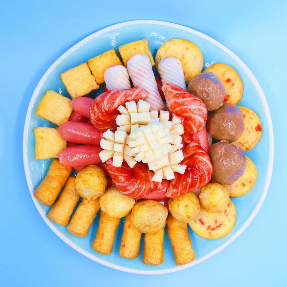 火锅丸子混合鱼丸烧烤食材麻辣烫丸子组合套餐关东煮产地直供一斤半