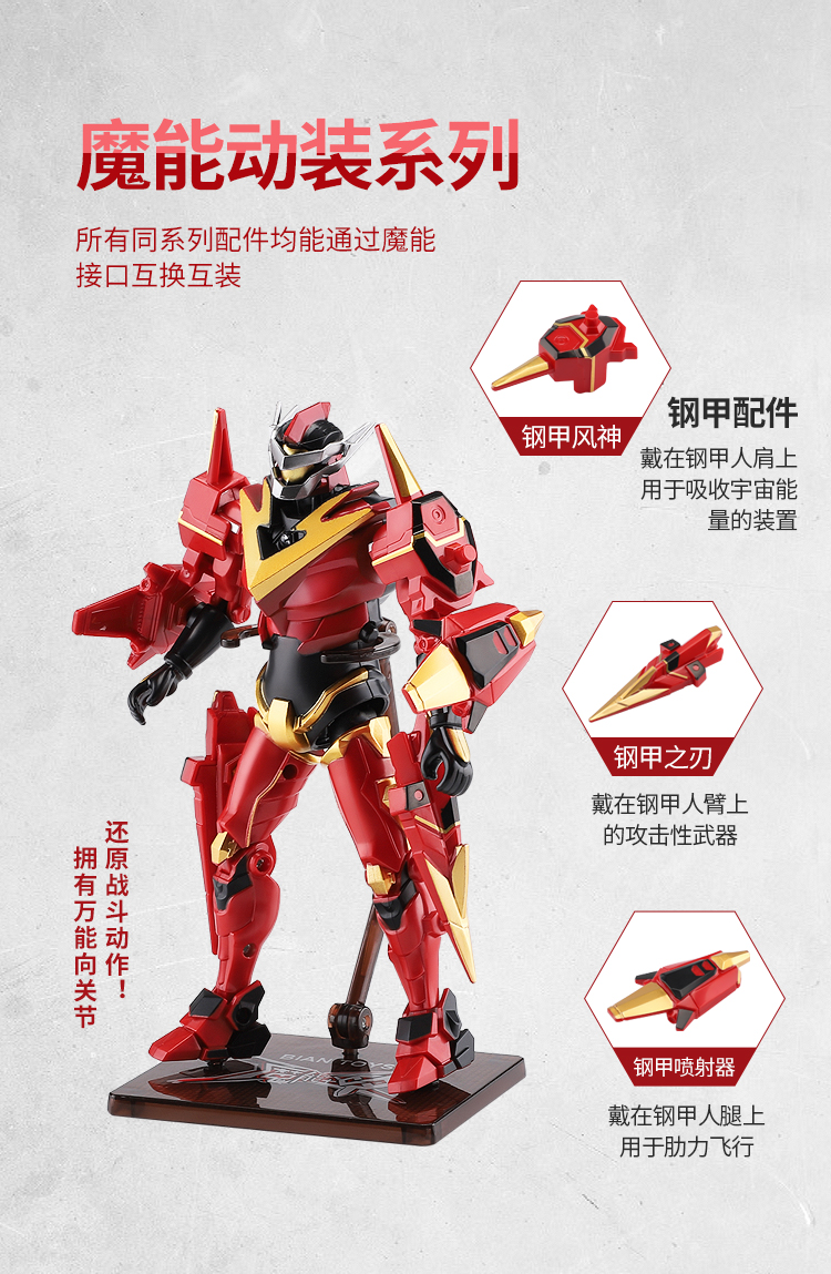 【品质保障】魔能圣甲钢甲人金刚魔能动装维特泰德伊达希尔斯维恩机器