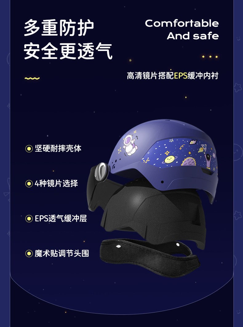 儿童电瓶车_FOREVER 永久 电动车儿童头盔 PJPJ1649-BY-288