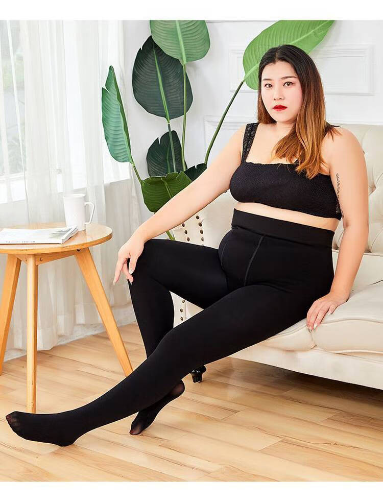 浪莎2021光腿加大码打底秋冬季肤肉色神器丝袜女加肥加绒200斤胖mm连