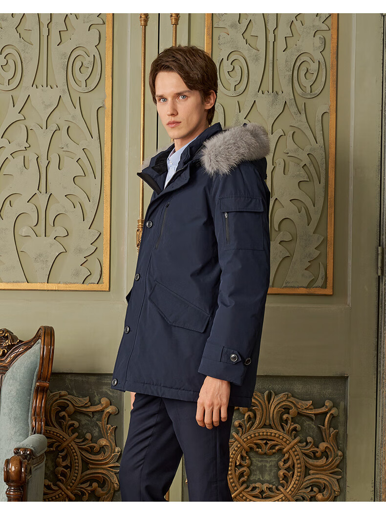 【反季清货】scofield男士羽绒服品牌冬季鸭绒保暖中长款连帽外套