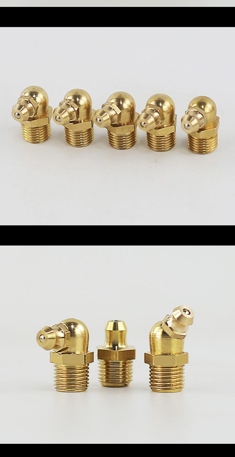 【精选】国标黄油嘴头黄油咀黄油枪头m6m8m10挖机注油黄油枪配件黄油