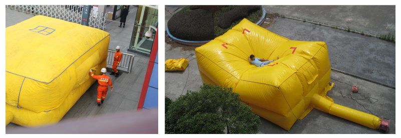消防演习气垫充气消防安全救生气垫高空作业防护工地安全防摔气垫救援
