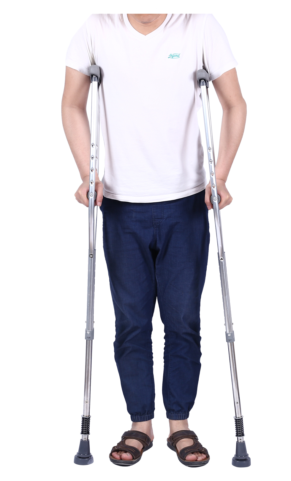 麦德康 拐杖铝合金腋下双拐防滑可伸缩拐棍轻便老人老年人残疾人助行