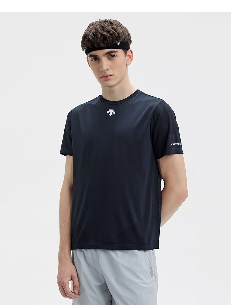 男子针织短袖t恤 d1231tts54 黑色-bk xl(180/100a)【图片 价格 品牌