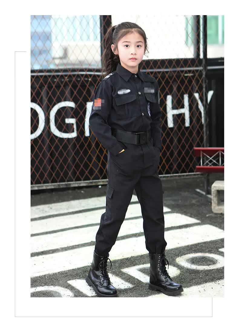 儿童军人套装特种兵军迷服装春秋套警察服警官服男孩警装特警衣服军人