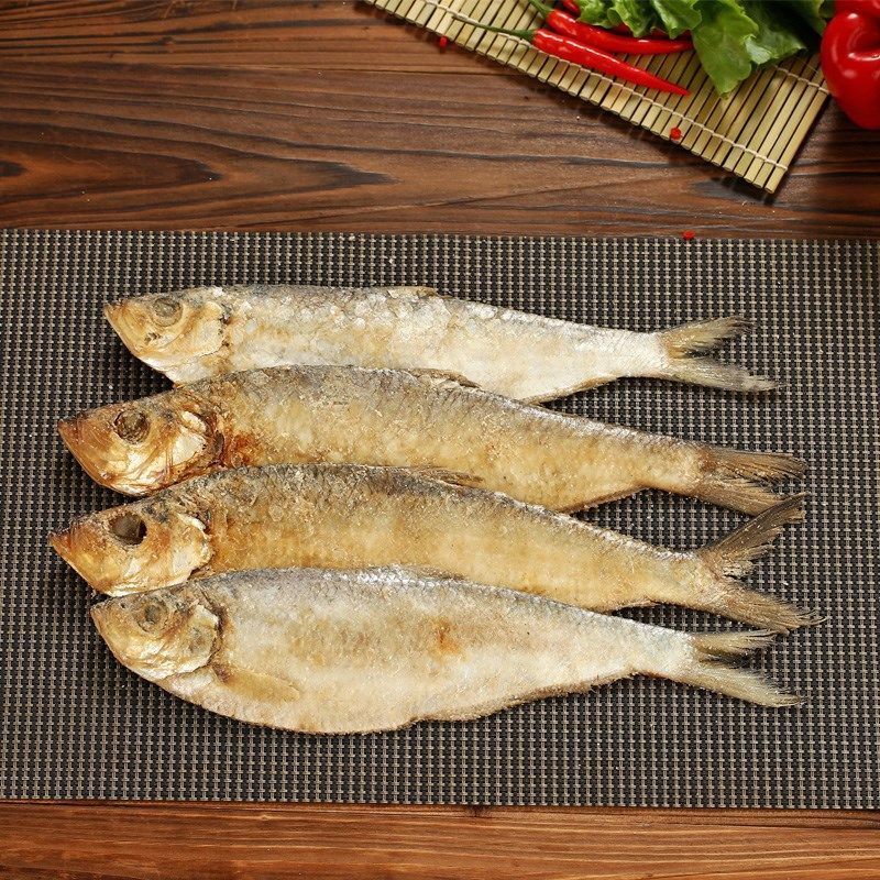 宁波三刨咸鳓鱼霉力鱼臭香咸鱼干咸香鱼勒鲞盐力鱼腌制鱼干 3条装500g
