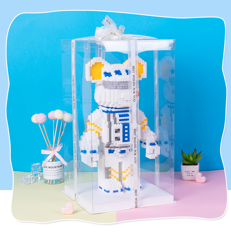 鑫哲暴力熊xinz积木微小颗粒拼装玩具成年人高难度 小宇航员暴力熊