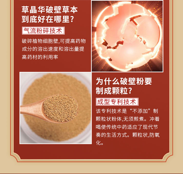 草晶华 植物草本破壁 黄芪破壁饮片 2g*20袋 1罐装