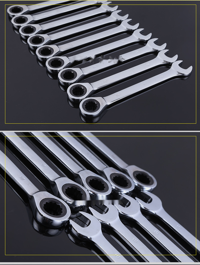 快速扳手两用刺轮扳手双头梅花开口呆扳子131417号自动棘轮板手快速