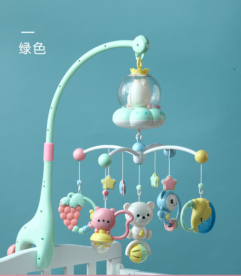 新生儿礼盒床头摇铃婴儿床可旋转吊挂床铃宝宝安抚悬挂式玩具礼物胎音