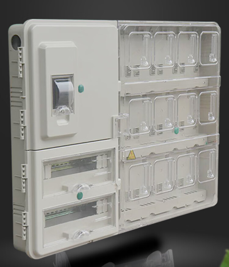 12户透明电表箱单相家用pc塑料电箱户外出租房明装水成套电表盒 全