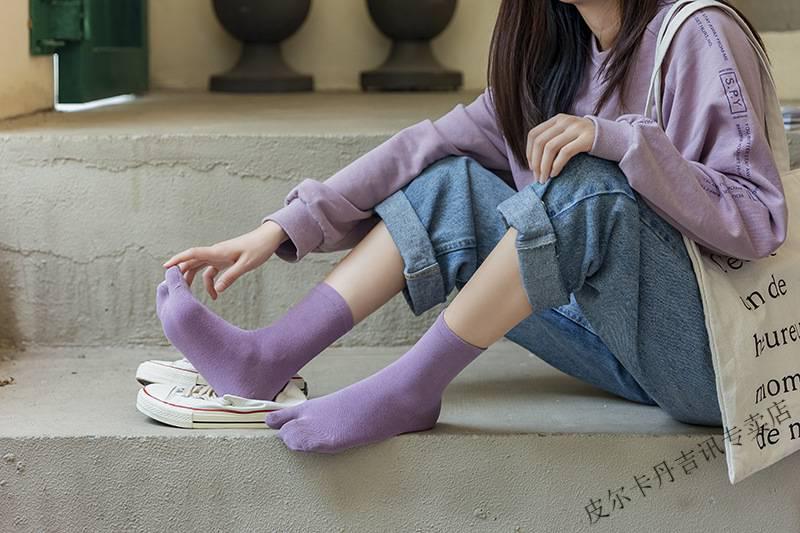 皮尔卡丹pierrecardin日本分趾袜女夏薄款二趾二指袜子分脚趾头分指袜