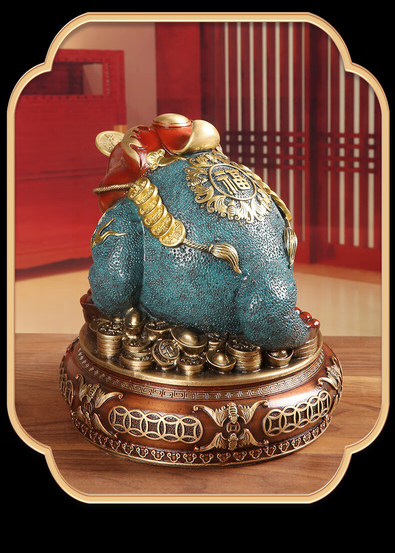 三足三脚金蟾蜍摆件金蝉乔迁店铺开业礼品工艺摆设大号 八方来财