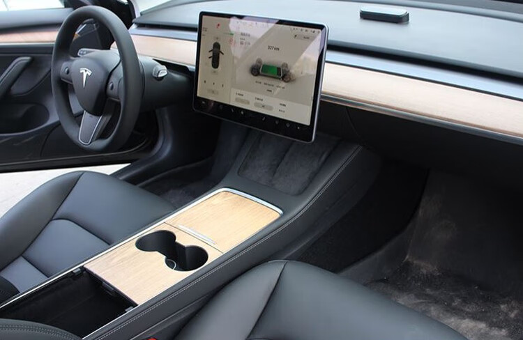 适用于21款特斯拉model3y中控碳纤贴纸装饰中控面板保护贴膜改装中控