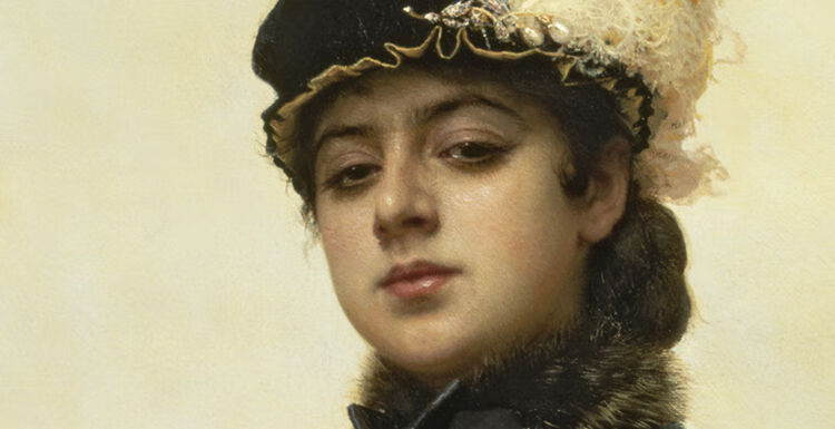 无名女郎俄罗斯世界名画油画客厅玄关装饰画人物美女卧室床头挂画