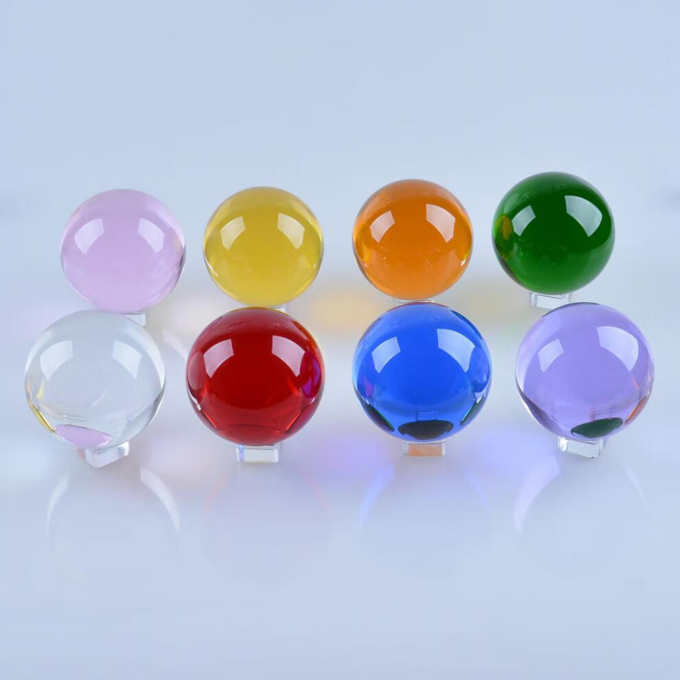 三木农资 5cm水晶玻璃球多色彩色玻璃球装饰玻璃球摄影球摆设道具鱼缸