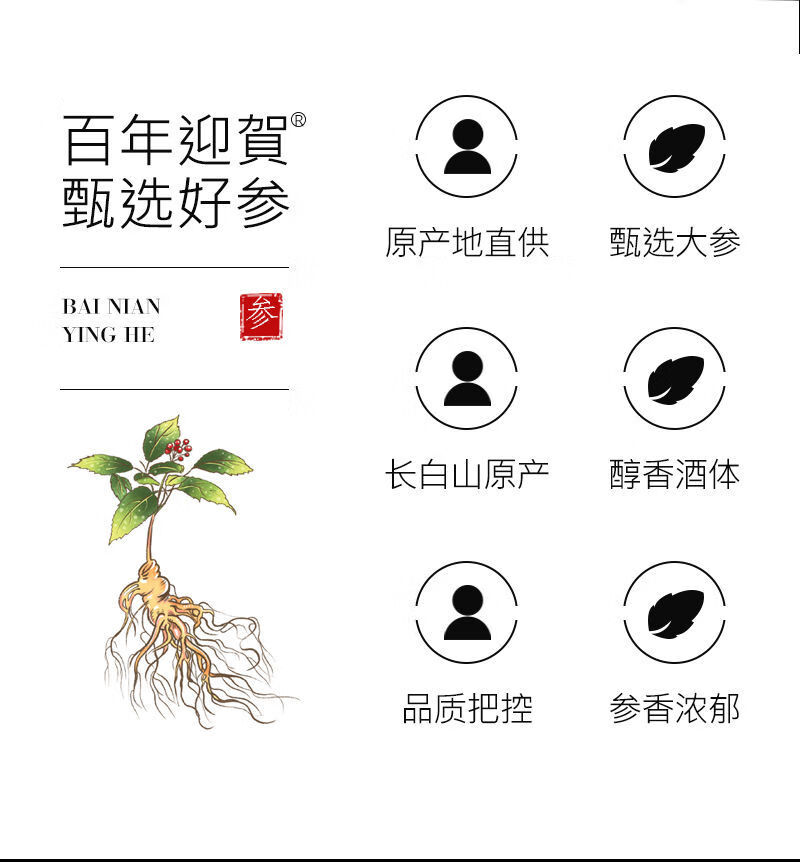 长白山人参枸杞酒52度玻璃坛养生酒礼坛装纯粮滋补酒白酒三斤简装玻璃