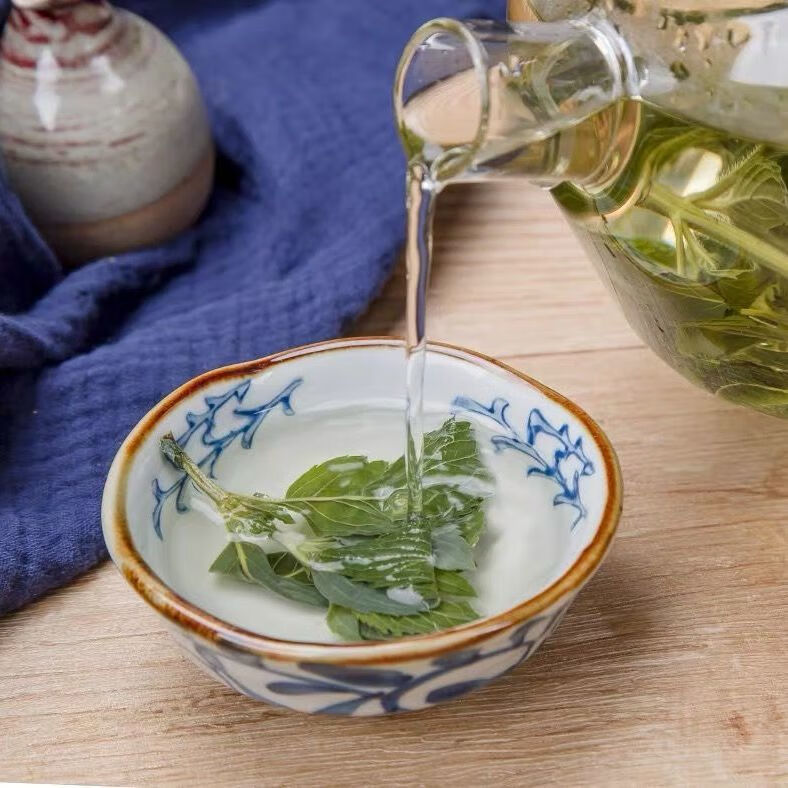 野生新鲜绿薄荷叶泡水清凉饮薄荷叶茶野生中提神干薄荷菜食用楚仲堂