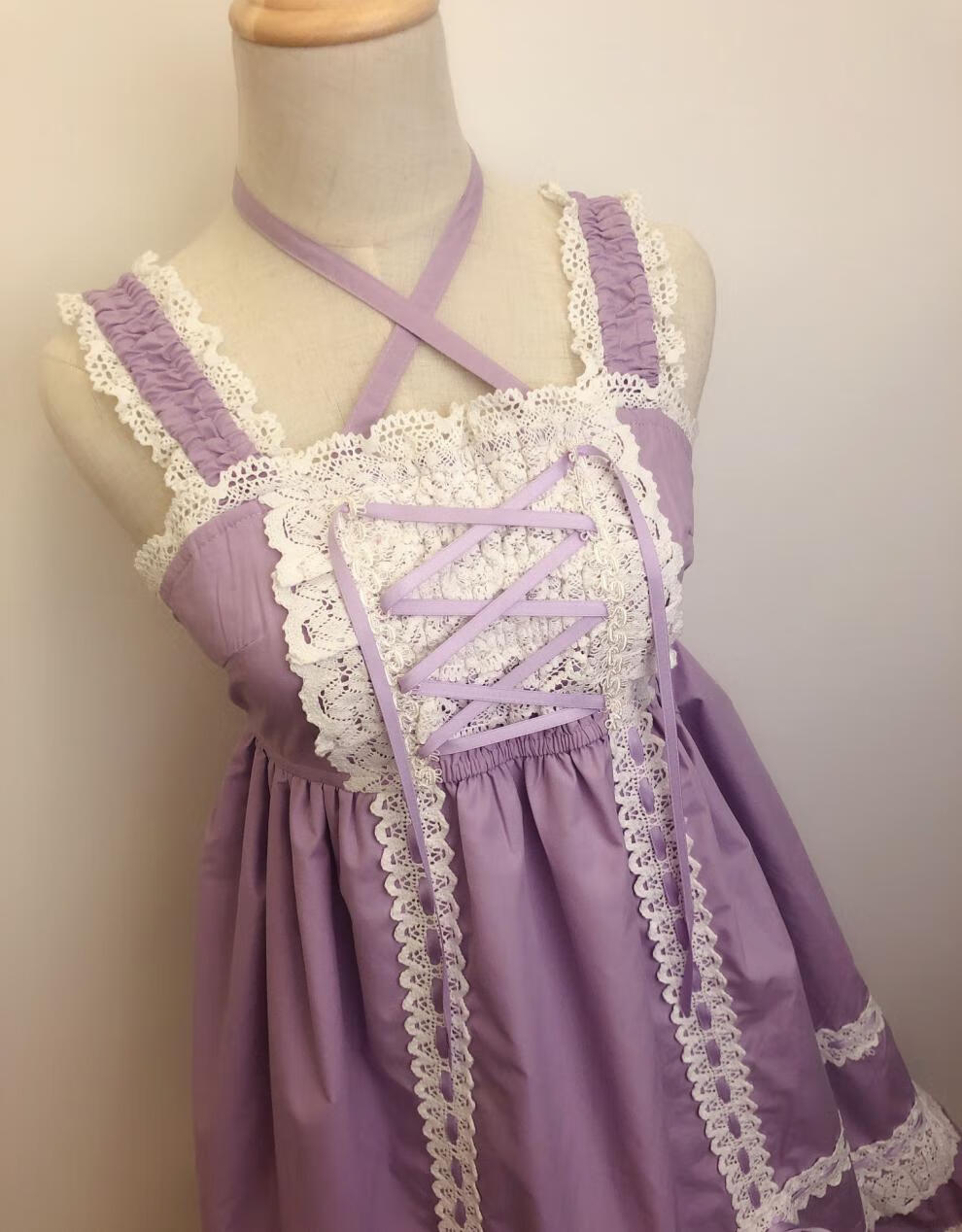 lolita新款紫色中腰定番现货babydoll连衣裙洋装黑暗夏天bbd 酒红色