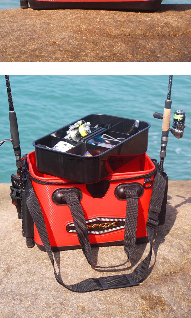 路亚箱海钓多功能钓鱼箱加厚活鱼桶新款路亚钓鱼桶钓箱定制5013红色