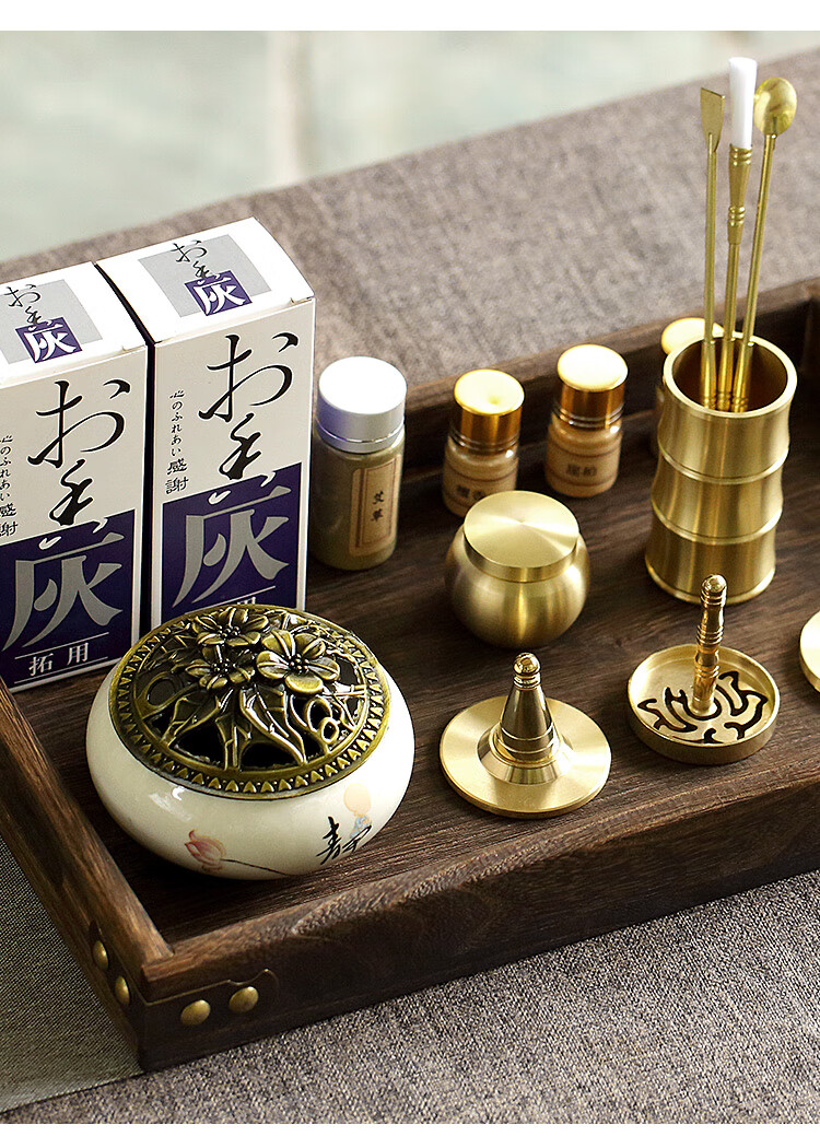 纯铜香道用具入门套装工具器具香炉香具托盘香粉家用瓶打香篆模具无