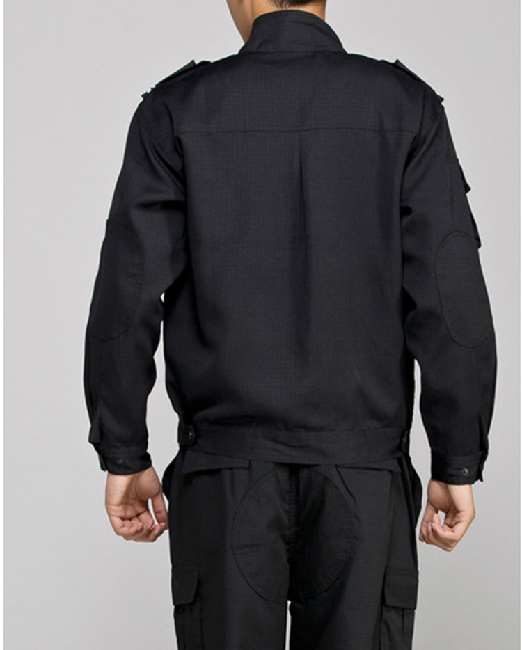 保安作训服黑色男士长袖迷彩服套装男作训服劳保服套装夏季工作服半袖