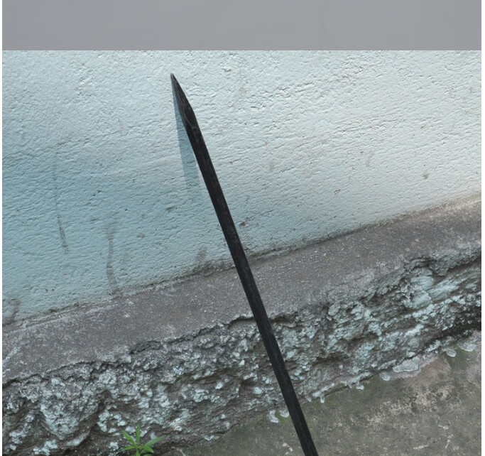 撬棍拆地板拆墙铁棍家用工地撬棒建筑钢钎起井盖冲子尖弯长50厘米直径