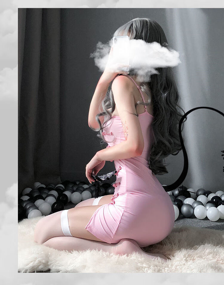 粉色性感服包臀古装旗袍免脱制服诱惑中国风激情套装sm血滴子角色扮演