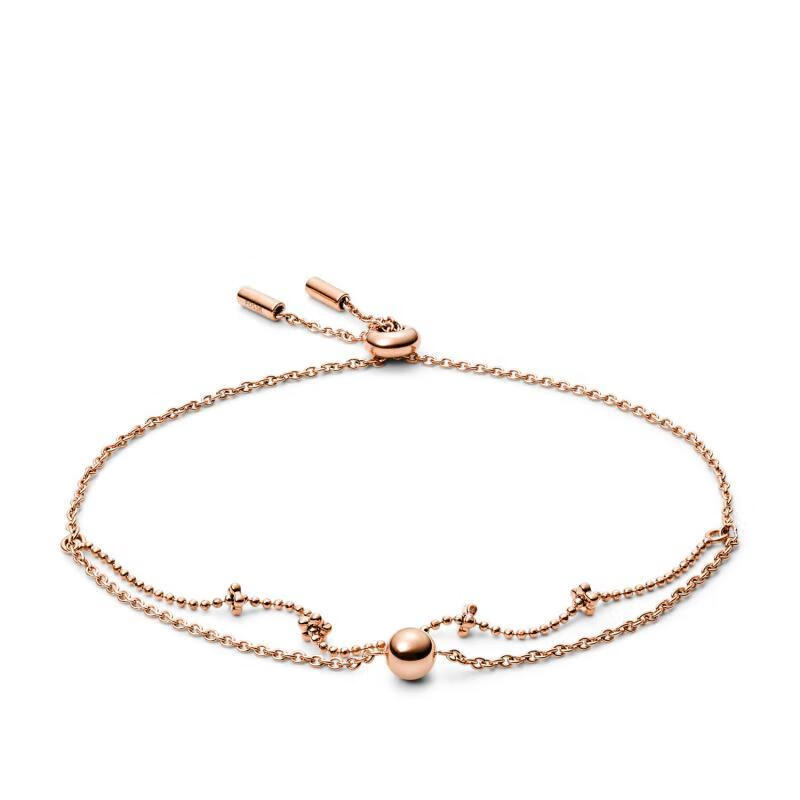 fossil化石女款手链双链玫瑰金简约休闲ja6974p七夕礼物七夕礼物