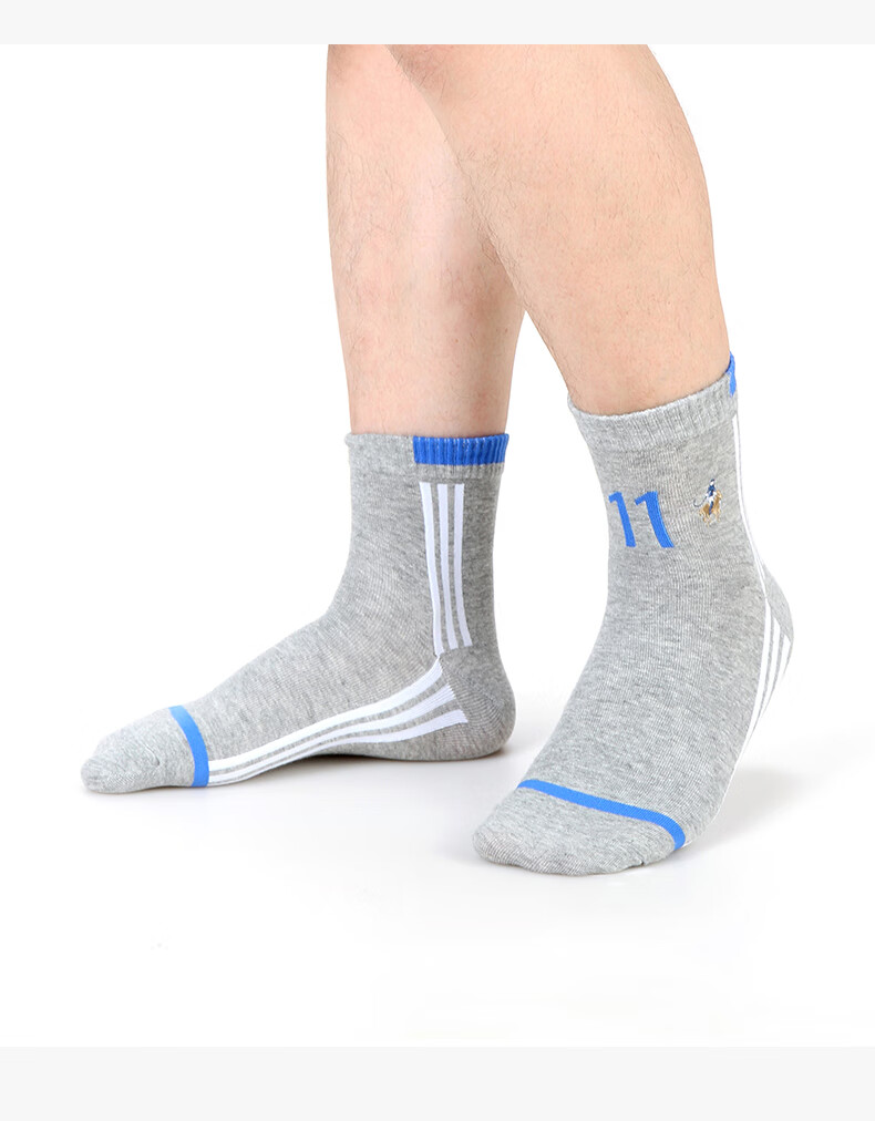 麦袜wa 皮尔polo袜子男棉中筒秋冬四季运动袜欧美ins潮流彩色袜5双 (d