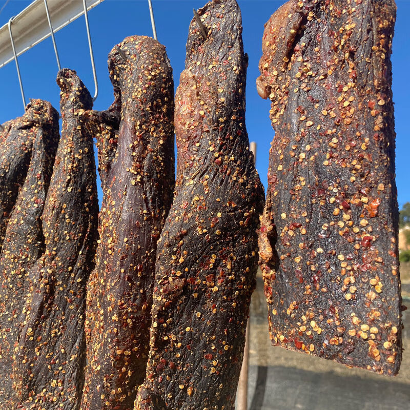 云南牛干巴特产新鲜黄牛肉干腌制腊牛肉保山正宗黄牛风干250g 半干