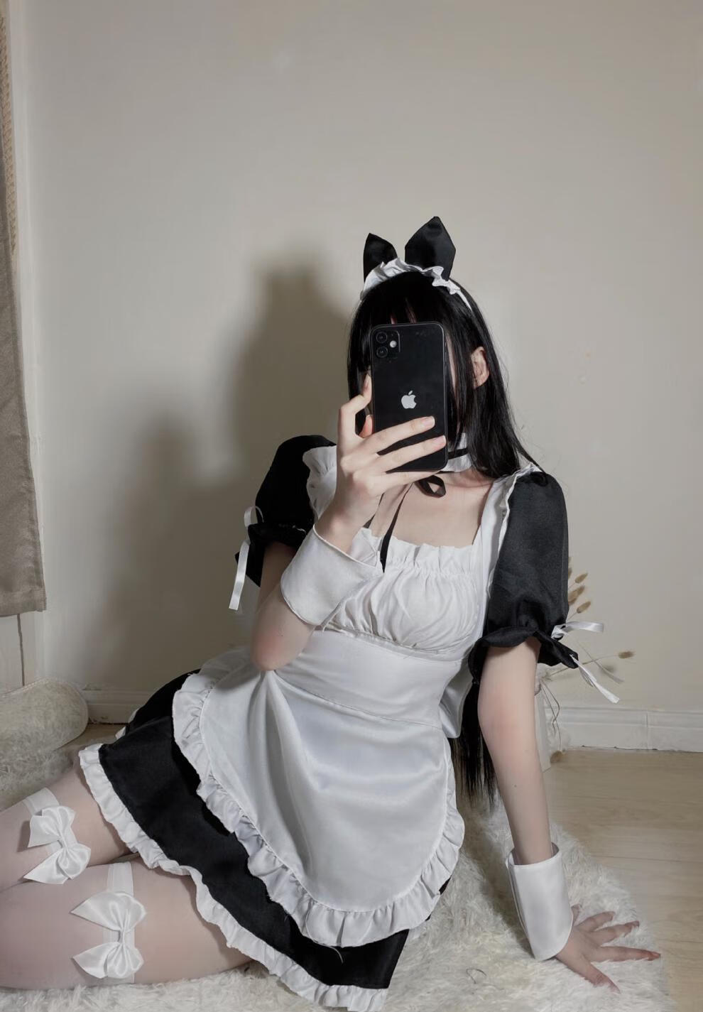 情趣内衣 女仆装缘之空春日野穹乖巧洋装萌系穹妹洛丽塔jk制服成人