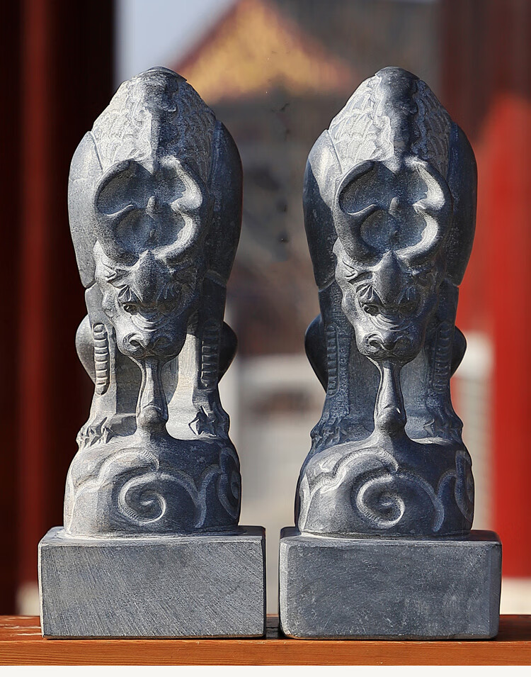 石雕吸水兽石墩蚣蝮门口避水兽风水摆件青石精雕刻滴水兽店铺家用门墩