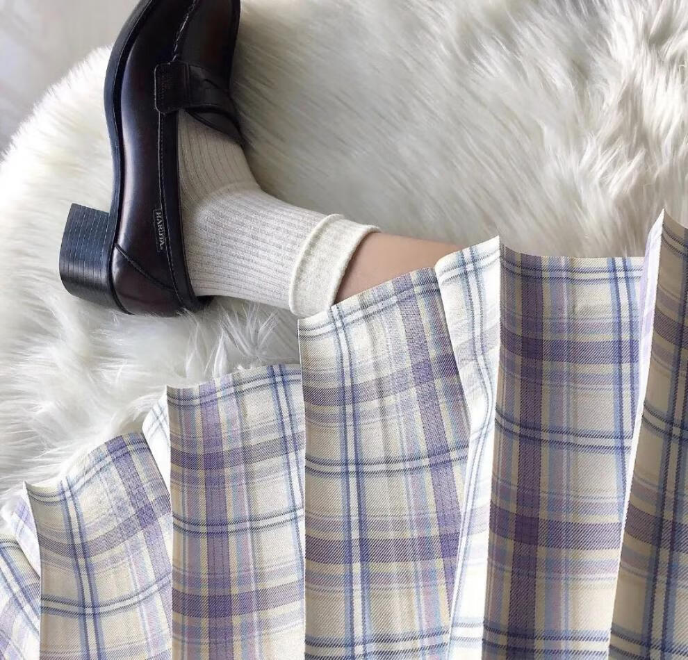 jk布料服装纯棉面料diy裙子棉布格子衣服裤子布料方格jk百褶裙领结